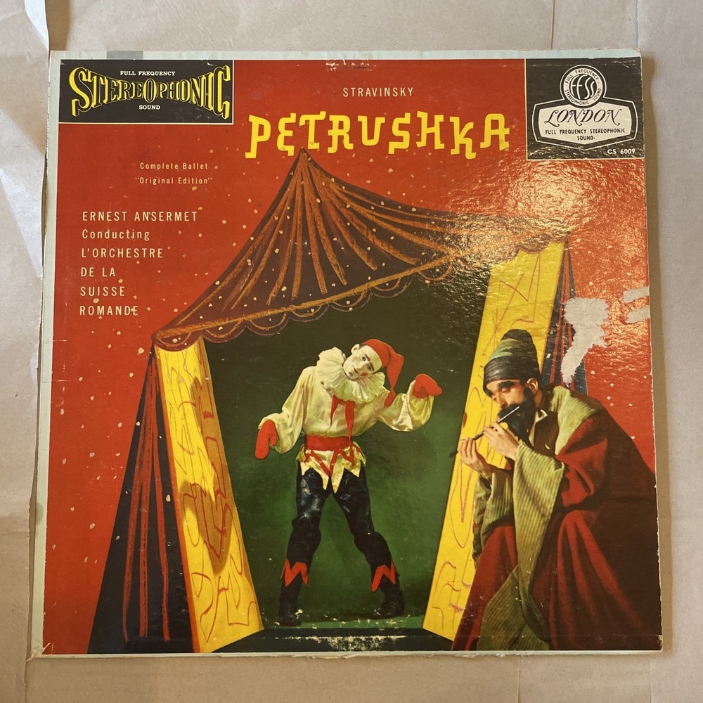 CS 6009 FFSS‎ BB Stravinsky Petrushka, Ansermet, OSR 1E 1E pancake = SXL 2011 LP
